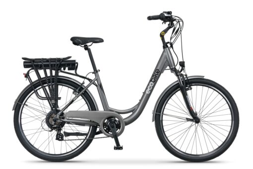 Rower miejski elektryczny ecobike city l grey 26 250w 2019-bateria-7,8ah Rowery dla dzieci