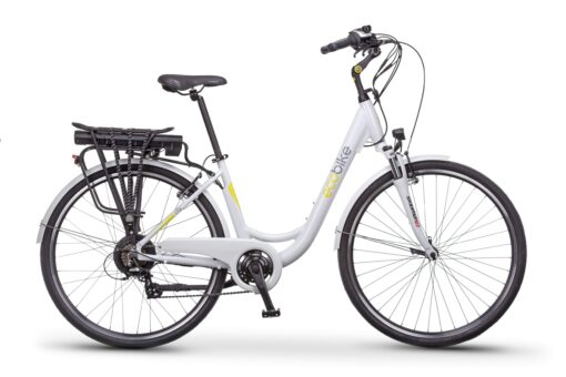 Rower miejski elektryczny ecobike city l white 28 250w 2019-bateria 10,4ah greenway Rowery dla dzieci