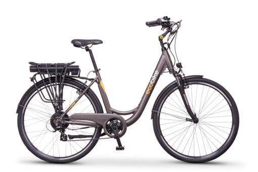 Rower miejski elektryczny ecobike city l gray 28 250w 2019-bateria 10,4ah greenway Rowery dla dzieci