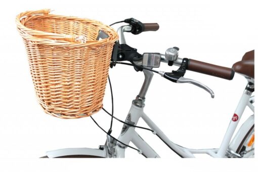 Koszyk rowerowy przód wiklinowy hb-075 na clip natural Rowery dla dzieci