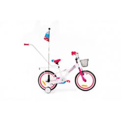 monteria: rower dziecięcy monteria 16 girl stal, kolor biały-różowy-niebieski Rowery dla dzieci