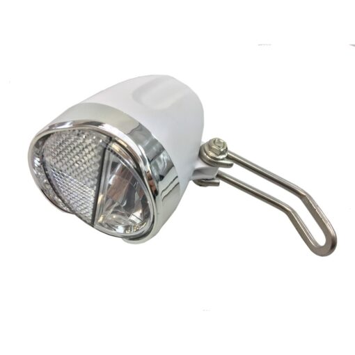 azimut: lampa przód azimut nowelty 1-led 1w na widelec z uchwytem inox biała Rowery dla dzieci