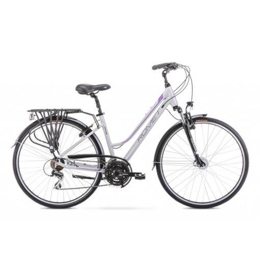 romet: rower trekkingowy romet gazela 3 2021, kolor szary-fioletowy, rozmiar 20" Rowery dla dzieci