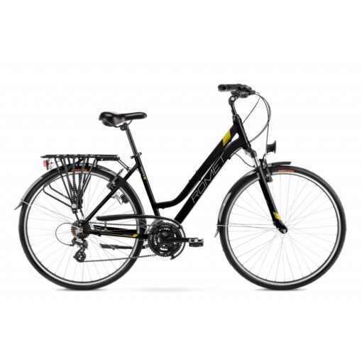 romet: rower trekkingowy romet gazela 2022, kolor czarno-żólty, rozmiar 17" Rowery dla dzieci