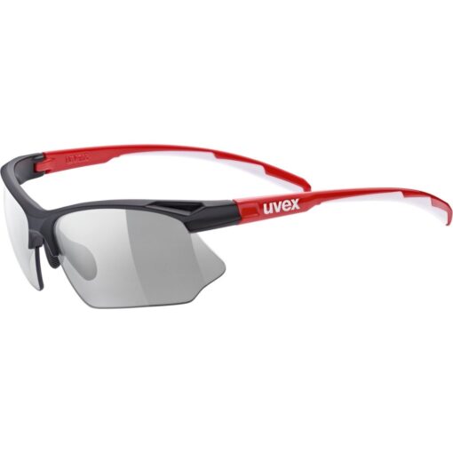 12835-31542: okulary uvex sportstyle 802 vario, kolor czarno-czerwono-biały Rowery dla dzieci