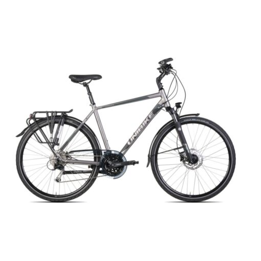 unibike: rower trekingowy unibike expredition man 2021, kolor grafitowy-czarny, rozmiar 23" Rowery dla dzieci