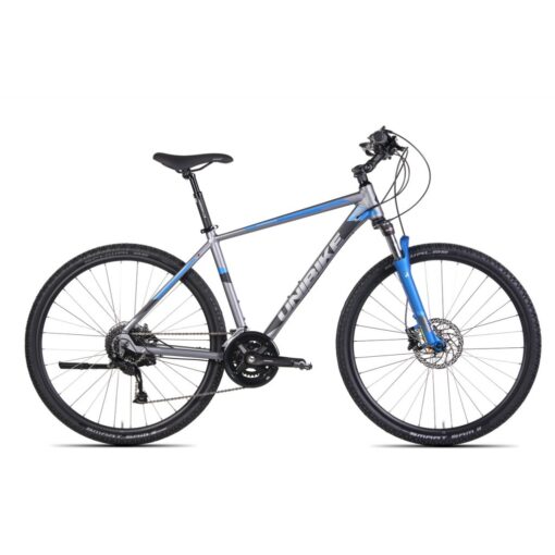 unibike: rower crossowy unibike crossfire man 2021, kolor grafitowy-niebieski, rozmiar 23" Rowery dla dzieci