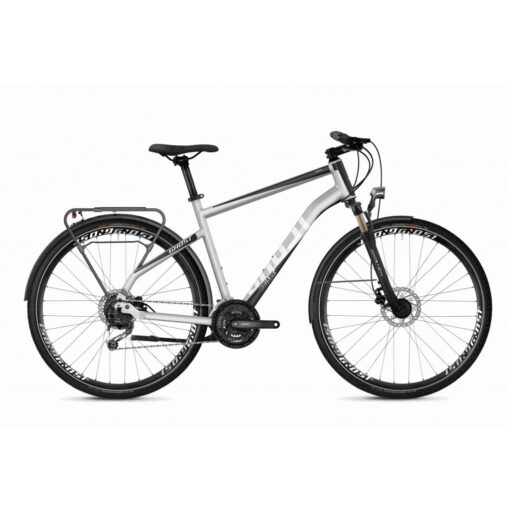 ghost: rower trekkingowy ghost square trekking 4.8 2020, kolor srebrny-czarny-biały, rozmiar m Rowery dla dzieci