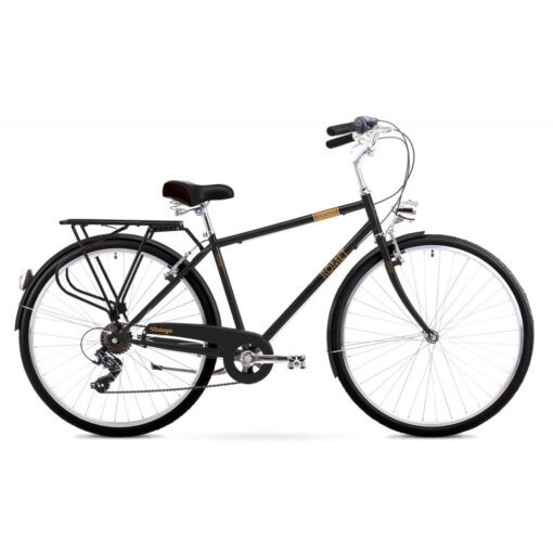 romet: rower miejski romet vintage m, kolor czarny, rozmiar 18" Rowery dla dzieci