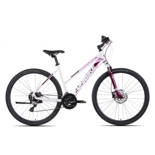 unibike: rower crossowy unibike flash lady 2021, kolor biały-fioletowy, rozmiar 19" Rowery dla dzieci